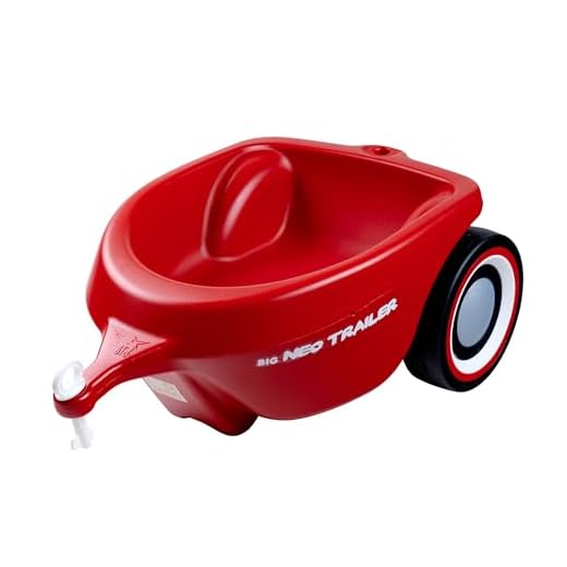 BIG - Bobby Car Walker - 2-in-1 Lauflernhilfe und Rückenlehne in Einem, mit integriertem Kippschutz, inklusive Lenker Arretierung, Griffhöhe bei 40cm, für Kinder ab 1 Jahr 2 BIG-Bobby-Car Neo Trailer Rot - Bobby-Car Anhänger für drinnen und draußen, für das BIG-Bobby-Car, Ladevolumen: 3 Liter, für Kinder ab 1 Jahr