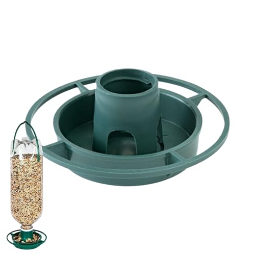 Comedero para pájaros al aire libre, cuenco colgante de alimentos, dispensador de agua, comedero transparente para pájaros, bandeja de alimentación para periquitos para césped, patio, balcón, jaula de