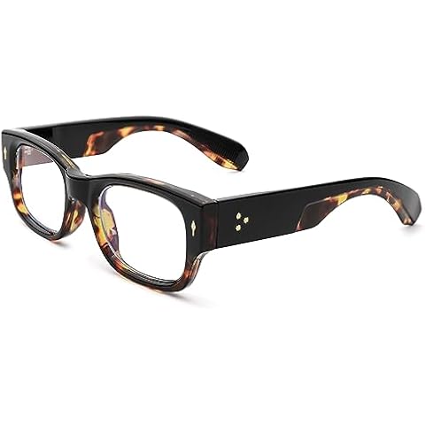 AZorb Blue Light Blocking Glasses for Women and Men Fashion Computer Gaming Reading Thick Square Frame Fake Clear Lens Eye Glasses (Leopard) Cover