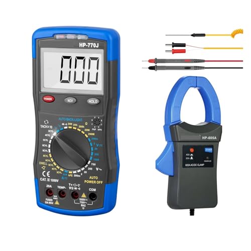 Multímetro Automotriz HP-770J Multímetro Digital para Auto Detector de Voltaje Velocidad/RPM, Pinzas 605A Metro 600A AC/DC (HP-770J) miniatura 3