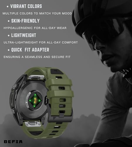 Correa de silicona 26mm para Garmin Fenix 8 51mm miniatura 4