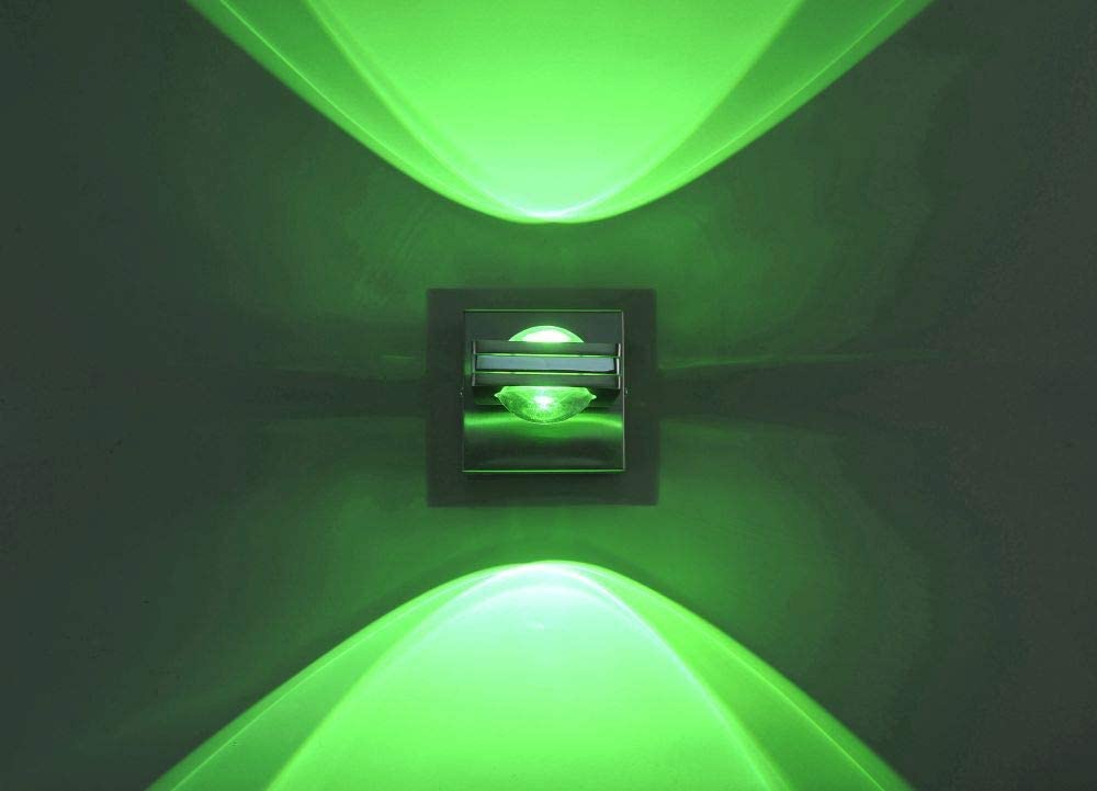 Paul Neuhaus Q-Fisheye Up&Down LED Wandleuchte dimmbar Smart Home RGB | Dimmbar mit Fernbedienung, Alexa-fähig, Smart Home, RGB-Farbwechsel, Drehbar
