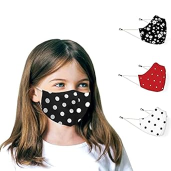 Maple Face Mask for Kids | Reusable and Washable | 3 Layer Filtration | Anti Pollution | Cotton Protective kid Mask | Fashionable for Girl Boys Unisex | Adjustable Ear loop