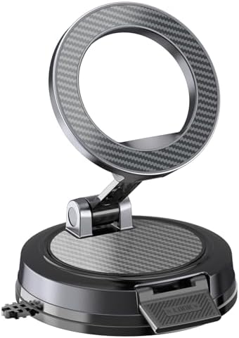 Magnet Phone Holder for Car & Desk, Strong Magnetic Phone Mount with Secure Lock, Universal 360° Rota-Table Phone Stand for Dashboard, Glass, Table, Compatible with All Cell Phones