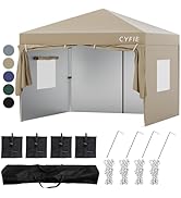 Amazon | CYFIE タープテント 3m×3m ワンタッチタープテント高さ3段階