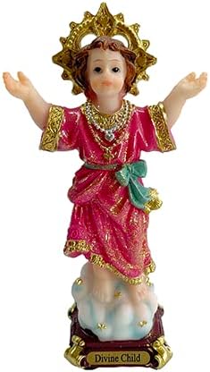 Annie's Boutique Estatua del Niño Divino Estilo Brillante Niño Santo Estatua Niño Católico Jesús Jesús Escultura (9 pulgadas)