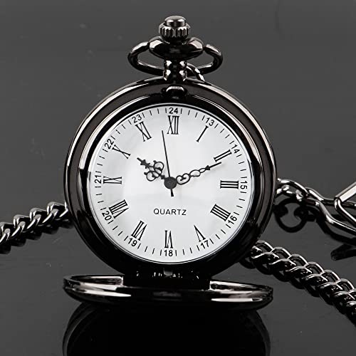 Image of Engraved Groom Wedding Pocket Watch Set,Tie Clips Wedding Pocket Watch Keepsake Presents for Man