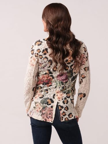 Floral Lace Sequin Blazer2