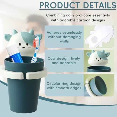 Miniatura 3 de Soeuyd 2 Piezas Vasos Para Cepillos De Dientes Infantiles, Soportes Para Cepillos De Dientes Infantiles, Soportes Para Cepillos De Dientes Infantiles Con Vaso, Aptos Para Su Uso En Baños