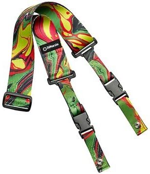 DiMarzio DD2241 Steve Vai Nylon ClipLock Guitar Strap Green Universe w/Bonus Deluxe RIS Picks (x3) 663334046382