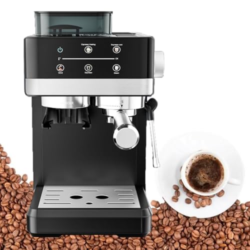 Espresso Machine with Milk Frother, 20 Bar Pump Pressure, Hot and Cold Extraction, 1.8L Removable Water Tank, 1350W, Single or Double Cup