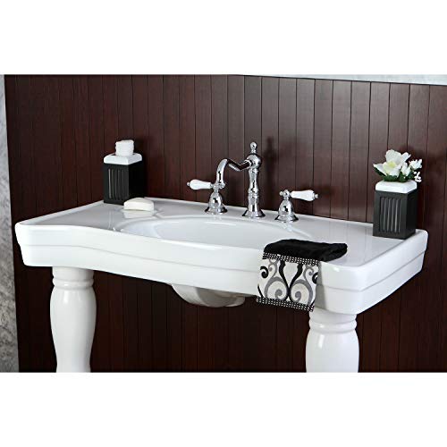 Elements Of Design Vpb1368 Kingston Brass Imperial Console Sink, White #TOP4