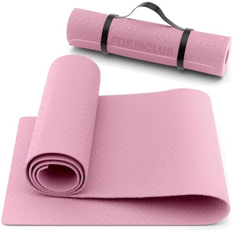 Yoga Mat for Women and Men, Exercise Mat for Home Workout, Yoga, Pilates And Gym, 6mm Thick Mat With Strap, Non Slip And Eco Friendly Cover