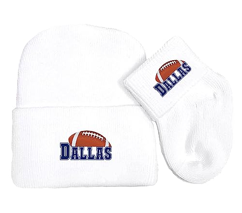 Image of Future Tailgater Newborn Baby Knit Cap and Socks Set for Football Fans