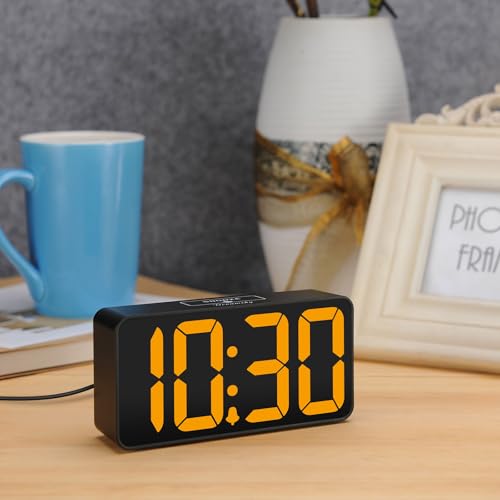 image for DreamSky Small Digital Alarm Clock for Bedroom, Large Big Numbers Disp