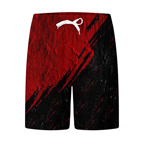 Muscularfit Men's Swim Trunks Summer Elastic Waist Beach Short Bathing Suits Pockets Boho Print Swimming Trunks 5" Inseam2