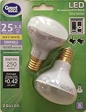 Great Value R14 LED Indoor Spotlight Soft White Dimmable E17 Intermediate Base 25 Watt Equivalent (2