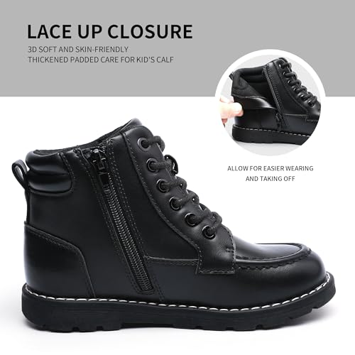 MIXIN Boys Ankle Snow Boots Winter Casual Dress Shoes with Side Zipper for Little/Big Kids4
