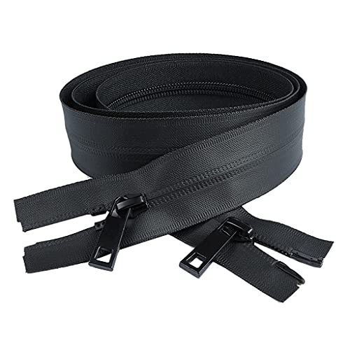 ANWUYANG 7# Wasserdichter Reißverschluss Aus Kunststoff, 110Cm/150Cm Nylon Unsichtbare Offene Reißverschlüsse Für Kleidungsjacke DIY. Zubehör Zum Nähen Von Reparaturen (Size : 110cm Double Slider) Cover