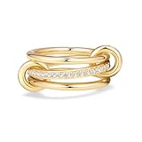 Dreamy Bubble Elegant Pave Stackable Rings for Women - Non Tarnish Rings Set, Perfect for Everyday Wear, Fashion Jewelry with Sparkling Finish, Durable and Versatile, Ideal Gift for Her