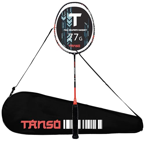 TANSO Arashi 2.0 Full Graphite Ultra Light Weight Carbon Fibre Strung Badminton Racket racket