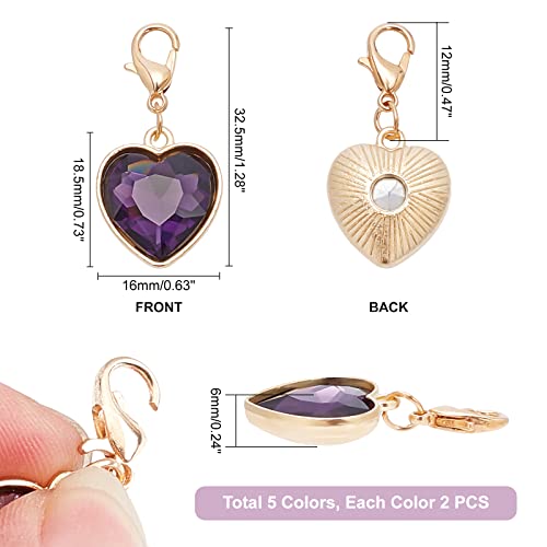 PH PandaHall Heart Glass Charms - Image 4