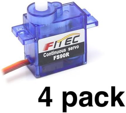 FS90R (4 Pack) - 360° Rotation | Continuous Rotation Robotic Servo | by himalayanelixir