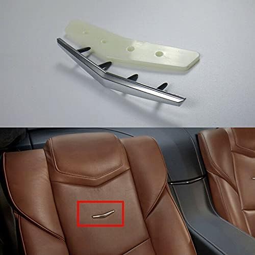 Image of 2 Sets Replacement Interior Posher Cabin Leather Seat Wave Crest Badge Fit for Cadillac ATS XTS XT5 23267944, CHROME