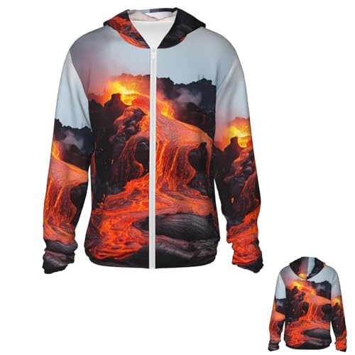 Chaqueta para hombre con protección solar UPF 50+ roja miniatura 1