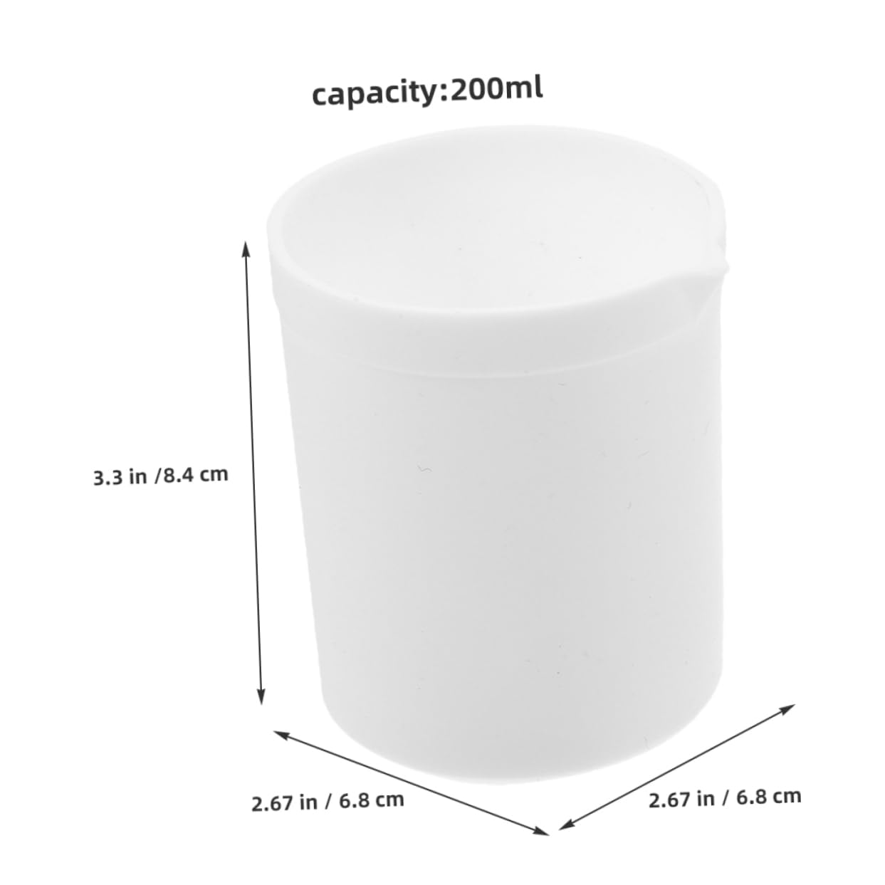 NAMOARLY Beaker Portable Beakers Science Teacher Chemistry Beakers Small Cup Beakers Lab Cups Beaker Mugs Small Lab Beaker Mug Portable Beaker Mug White PTFE