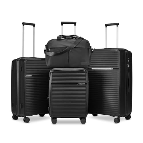 Joyway Juego De Maletas 4 Maletas De Viaje Rígidas Con Cerradura Tsa Juegos De Maletas Expandibles Incluye 1 Bolsa De Viaje Negro Joyway Juego De Maletas 4 Maletas De Viaje Rígidas Con Cerradura Tsa Juegos De Maletas Expandibles Incluye 1 Bolsa De Viaje Negro