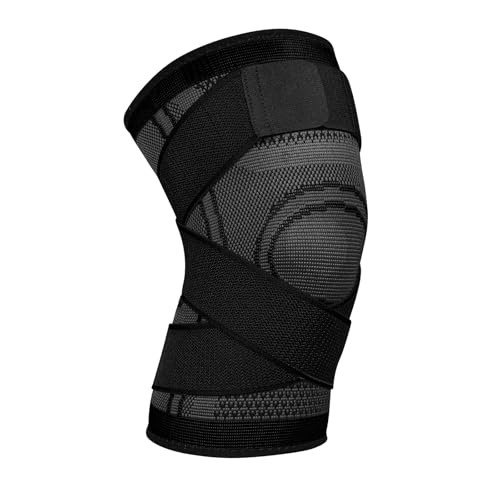 Fefod Rodilleras Menisco y Ligamento, Rodillera de Compresión, Deportiva Ajustable Rodillera para Hombre y Mujer, Rodilleras Transpirable y Antideslizante para Correr, Deportes y Artritis, XL