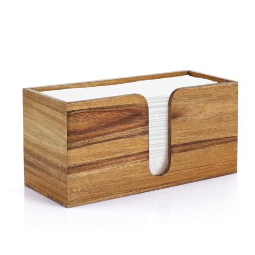 1PCS Paper Towel Dispenser Countertop, Acacia Wood Paper Towel Holder