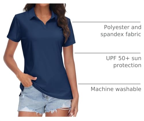 TACVASEN Short Sleeve Sun Protection Polo