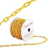 HYDDNice 125FT Plastic Chain Safety Barrier Plastic Barrier Chain for Construction Site Crowd Control Industrial Purposes Decoration Queue Line and More