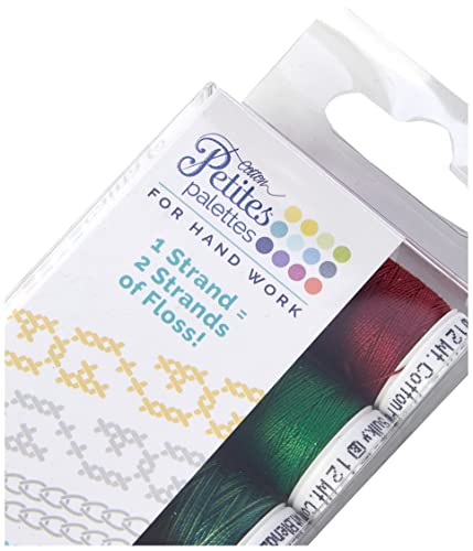 Sulky Sampler 12Wt Cotton Petites 6/Pkg, Christmas Collection Assortment #TOP2