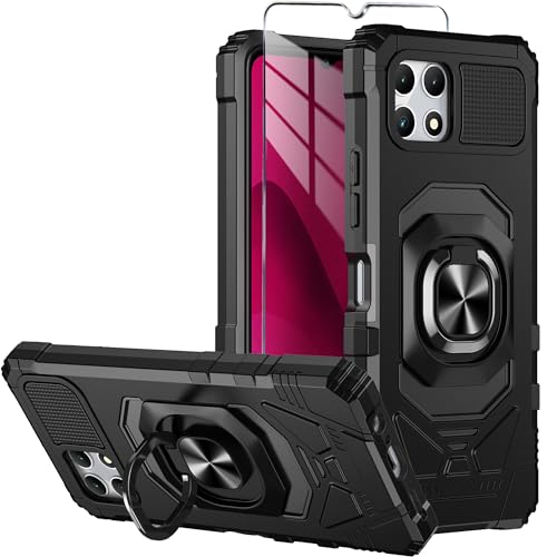 Coque T-Mobile REVVL 7 5G noire antichoc avec protège-écran