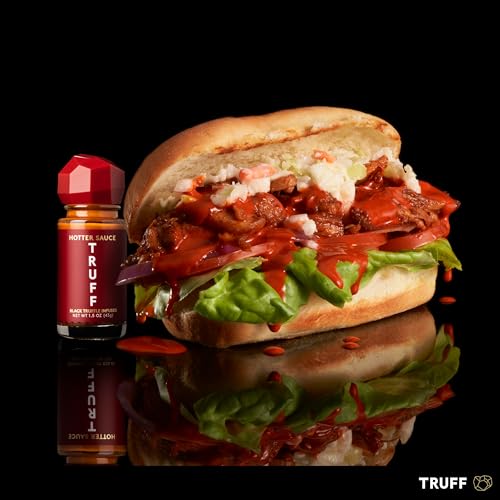 Image of TRUFF Mini Variety Pack - Original Hot Sauce (1.5 oz), Black Truffle Oil (1.4 oz), and Hotter Hot Sauce (1.5 oz), Portable Travel Bottles of Gourmet Condiments, Unique Flavor Experiences with Truffle, 3-Bottle Set