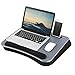 LapGear Memory Foam Lap Desk - Medium - Silver Carbon - Fits up to 15.6 Inch laptops and Most Tablet Devices - Style No. 91335