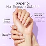 Modelones Acetone Nail Polish Remover, Gel Polish Remover with Jojoba Oil Gentle Professional Soak Off Removal for Press On Nails Glue Acrylic Dip Powder Nail Care Gift for Women 8 Fl Oz, Lavender - Image 5