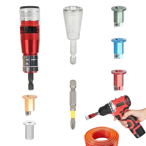 Herramienta de alambre de alambre para taladro, pelacables para taladro, Electricista Alambres Tuerca Twisting Herramienta 8X para taladro eléctrico, pelado de cable y conector