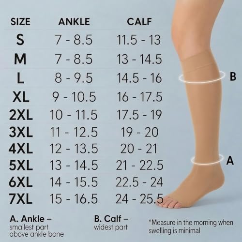Image of ABSOLUTE SUPPORT Sheer Knee High Compression Socks 20-30mmHg