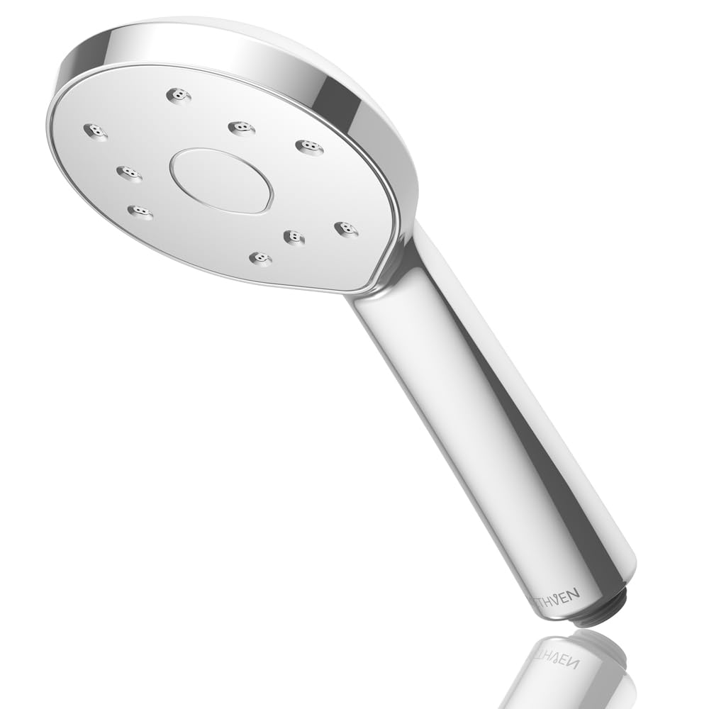 Deva Silver Methven Kiri Mk2 Satinjet Energy Saving 5.5L/Min Low Flow Shower Head Chrome Finish - For High Pressure Systems - Water Saving Eco Performance - Rain Shower Handset - Krlfhscp