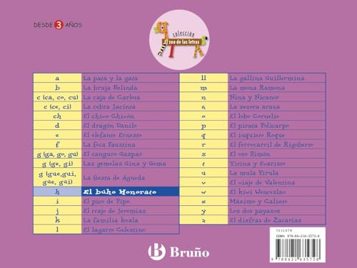 El búho Honorato: Juega con la h (Castellano - A PARTIR DE 3 AÑOS - LIBROS DIDÁCTICOS - El zoo de las letras)