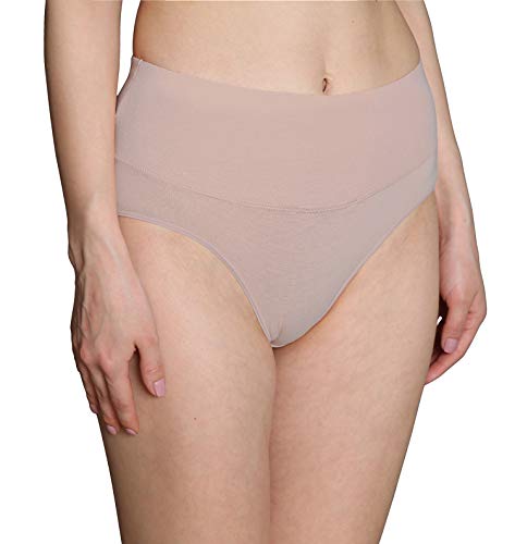 Image of Innersy Women's 5 Pack High Waist Tummy Control Solid Color Cotton Briefs Panties