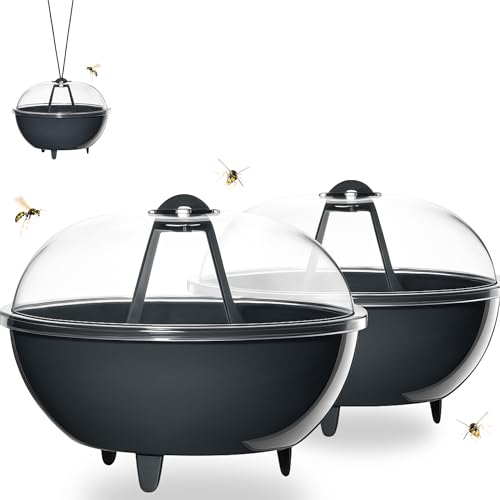 SummStop Wespenfalle 2 Stück – Effektive Insektenfalle für Wespenabwehr - Extra groß - Wespenfalle für draußen - Anti Wespen - Lebendfalle zum Aufhängen - Umweltfreundlich