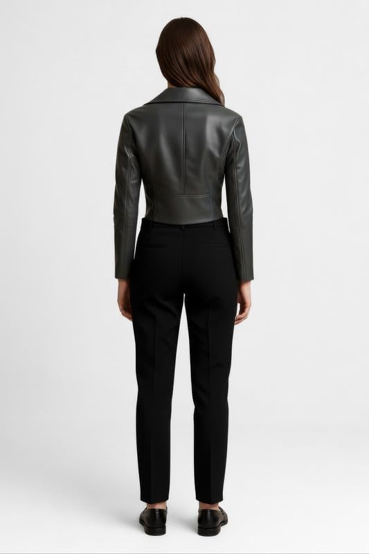 Women’s Genuine Leather Biker Jacket – Snake Embossed Real Leather, Stylish Durable Motorcycle Coat, Eco-Friendly Fashion - Image 2