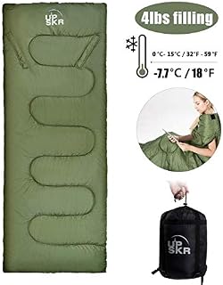 UPSKR Sleeping Bag with Compression Sack, Lightweight and Waterproof for Adults Cold Weather