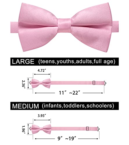Image of YourTies Bow Ties for Men Pretied Bowties Solid Color Satin Bow Tie Formal Business Tuxedo Wedding Party Prom