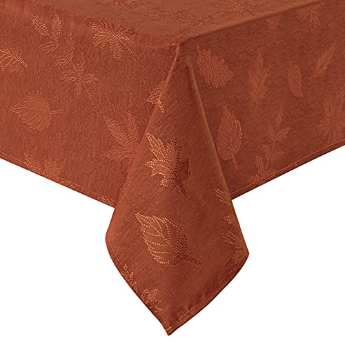 image for joybest Fall Tablecloth, Maple Leaves Fabric Table Cloth for Fall Deco